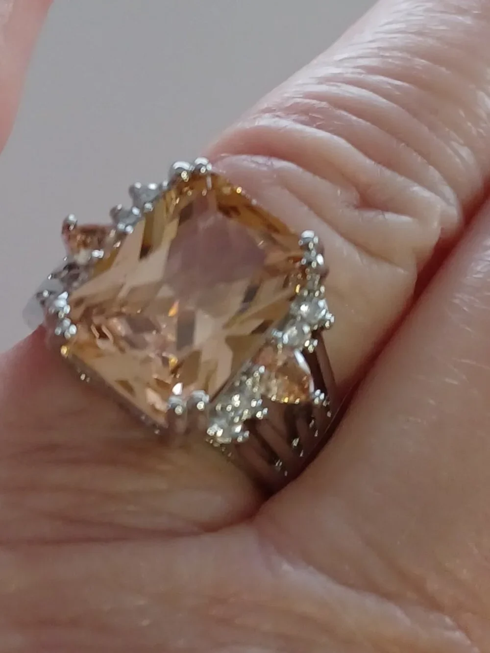 Size 6 New Citrine Statement Ring